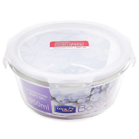 Hộp Thủy Tinh Chịu Nhiệt Lock&lock OvenGlass Hình Tròn 950ml - An Toàn, Tiện Lợi, Đẹp Mắt Cho Bảo Quản Thực Phẩm
