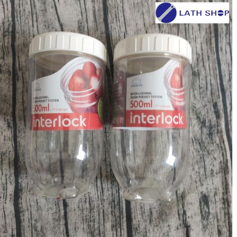 Bộ 2 Hộp Đựng Thực Phẩm Lock&Lock Interlock INL203S2 (500ml) - Hộp Nhựa Chất Liệu An Toàn, Thiết Kế Thông Minh, Đảm Bảo Đồ Ăn Tươi Ngon
