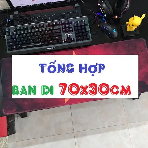 Miếng Lót Chuột Gaming 70x30cm - Pad Chuột Chống Nước Dày 3mm, Chống Trơn Trượt, Bàn Di Chuột Siêu Bền cho Game Thủ