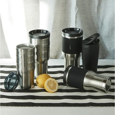 Cốc Giữ Nhiệt Lock&Lock Cylinder Tumbler LHC4144SLV 550ml - Hàng Chính Hãng