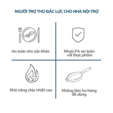 Set 4 Dụng Cụ Nấu Ăn Tramontina Bằng Nhựa PA An Toàn Chịu Nhiệt Nhập Khẩu Brazil - Muôi, Vá, Xẻng Đầy Đủ Cho Bếp Nhà Bạn