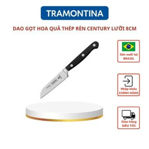Dao Gọt Hoa Quả Tramontina Century 8cm - Lưỡi Thép Không Gỉ Rèn Nguyên Khối, Tay Cầm Chắc Chắn, Sản Xuất Tại Brazil