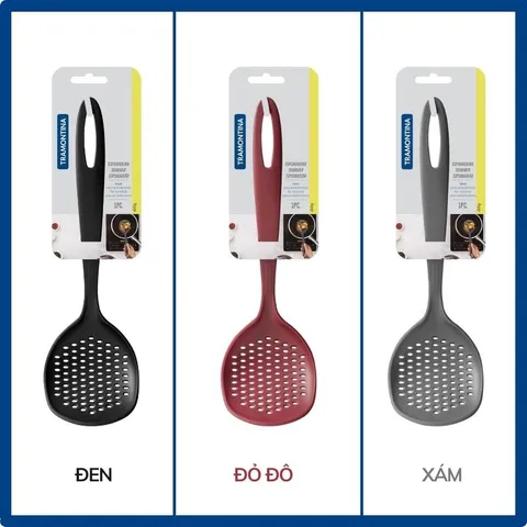 Muôi Vớt Tramontina 30cm Bằng Nhựa PA An Toàn, Chịu Nhiệt, Nhiều Màu Sắc - Dụng Cụ Nấu Ăn Tiện Lợi Cho Bếp Nhà Bạn