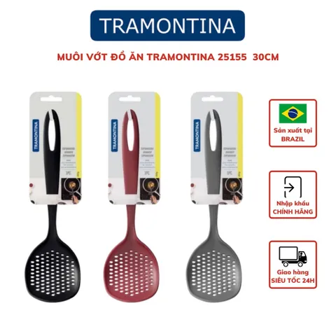 Muôi Vớt Tramontina 30cm Bằng Nhựa PA An Toàn, Chịu Nhiệt, Nhiều Màu Sắc - Dụng Cụ Nấu Ăn Tiện Lợi Cho Bếp Nhà Bạn