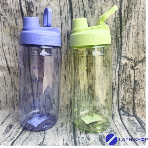 Bình Nước LocknLock 1.5L Active Có Quai Xách Nhựa PET An Toàn BPA FREE - Bình Uống Tiện Lợi Tím/Xanh