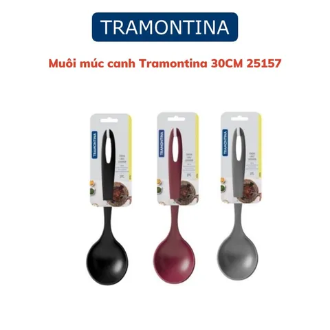 Bộ Dụng Cụ Muôi Vá Nấu Ăn Tramontina Nhựa Chịu Nhiệt Cao Cấp - Hàng Nhập Khẩu Brazil, Tiện Dụng Cho Bếp Nhà
