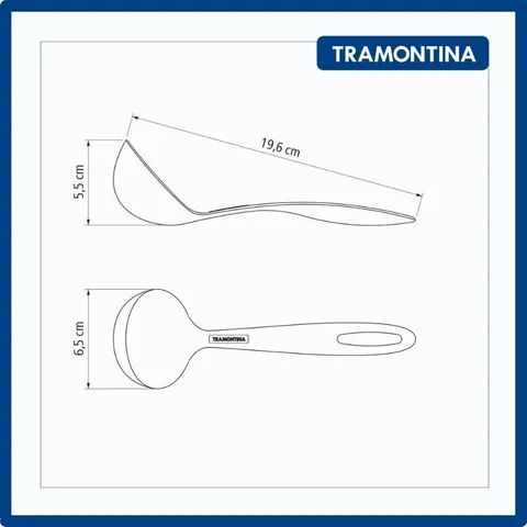 Muôi Múc Canh Nhỏ Tramontina 20cm - Nhựa PA Chịu Nhiệt Cao Cấp An Toàn, Nhập Khẩu Brazil - Dụng Cụ Nấu Ăn Tiện Dụng