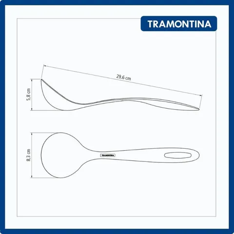 Muôi Múc Canh Lớn Tramontina 30cm - Nhựa PA An Toàn, Chịu Nhiệt 180°C, Dụng Cụ Nhà Bếp Chất Lượng Nhập Khẩu Brazil