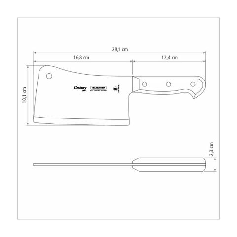 Dao Chặt Xương Tramontina Century 17cm-Thép Rèn Cao Cấp Nhập Khẩu  Brazil 24014106