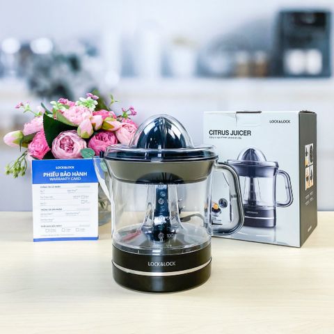 Máy Vắt Cam Lock&Lock EJJ236BLK - Dung Tích 0,7L, Thiết Kế Sang Trọng - Bảo Hành Chính Hãng, Công Suất 40W