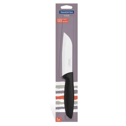 Dao Nhà Bếp Tramontina Plenus 13cm - Lưỡi Thép Không Gỉ Siêu Sắc Bén, Cán Nhựa Bền Chắc, Nhập Khẩu Brazil