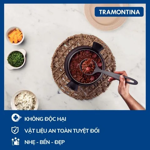 Muôi Múc Canh Lớn Tramontina 30cm Nhựa PA Chịu Nhiệt 180°C - Dụng Cụ Bếp An Toàn Nhập Khẩu Brazil