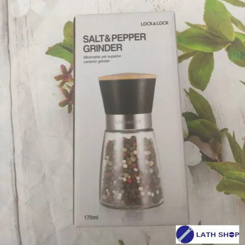 Cối Xay Tiêu Thủy Tinh Lock&Lock 140ml/170ml - Lưỡi Sứ Chất Lượng - Dụng Cụ Đựng & Xay Tiêu Đẹp Mắt, Tiện Dụng Cho Bếp Nhà