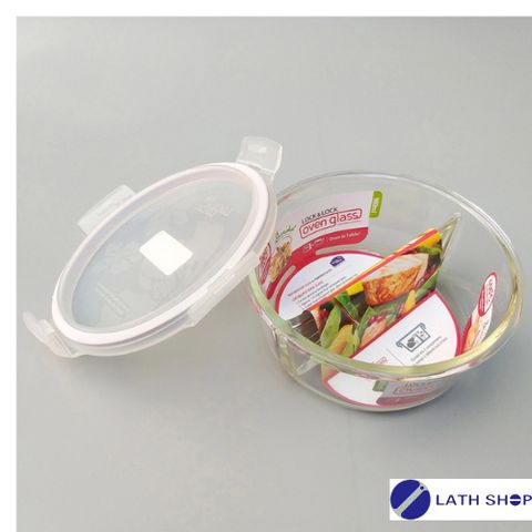 Hộp Thủy Tinh Chịu Nhiệt 2 Ngăn LocknLock LLG861D 900ml - Đựng Thực Phẩm An Toàn Trong Lò Vi Sóng, Quà Tặng Ý Nghĩa