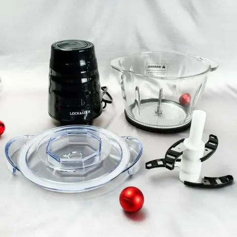 Máy Xay Thịt LocknLock EJM156 - Cối Thủy Tinh 1L, 400W, Thiết Kế Lưỡi Dao S, An Toàn, Dễ Vệ Sinh - Hàng Chính Hãng
