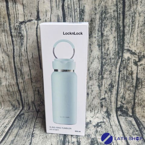 Bình Giữ Nhiệt Inox 304 LocknLock Sling Ring 650ml Có Quai Xách - Giữ Nóng 15 Giờ và Lạnh 20 Giờ - Hàng Chính Hãng