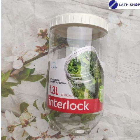 Hộp Bảo Quản Interlock LocknLock 1.3L - Hộp Đựng Đồ Khô, Gia Vị An Toàn, Tiện Dụng Cho Bếp