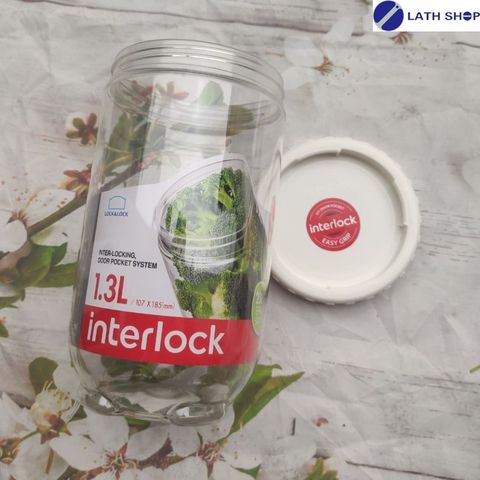 Hộp Bảo Quản Interlock LocknLock 1.3L - Hộp Đựng Đồ Khô, Gia Vị An Toàn, Tiện Dụng Cho Bếp