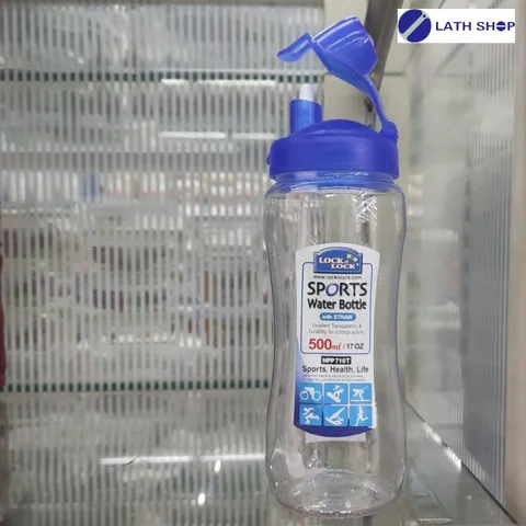 Bình Nước Nhựa Thể Thao LocknLock HPP710T 500ml - Bình Uống Có Ống Hút Tiện Lợi, An Toàn, Phù Hợp Cho Du Lịch và Học Tập