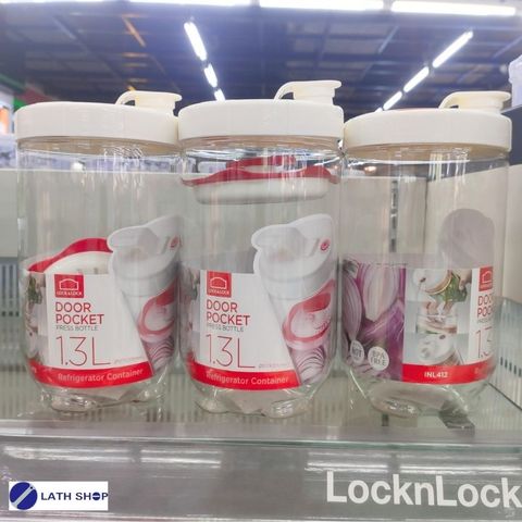 Bộ 3 Hộp Đựng Thực Phẩm Lock&Lock Interlock INL412W 1.3L - Chất Liệu Nhựa An Toàn, Tiện Lợi Ngâm Hoa Quả và Muối Dưa Cà