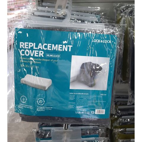 Vỏ Gối Lock&Lock HLW111 - Thay Thế Đệm Ngủ Memory Foam, Chất Liệu Mềm Mại, Dễ Dàng Giặt Rửa - Màu Xám Đậm