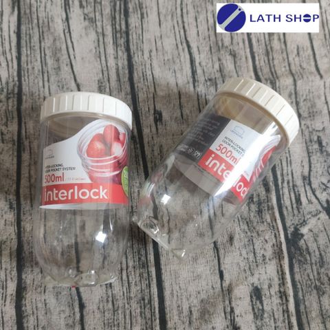Hộp Bảo Quản Lock&Lock Interlock INL203W 500Ml - Nhựa PET An Toàn, Chịu Nhiệt, Thiết Kế Sang Trọng, Lưu Trữ Thực Phẩm Tươi Ngon