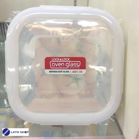 Bộ 3 Thố Hộp Thủy Tinh Hình Vuông Kín Hơi Lock&Lock LLG214 Dung Tích 500ml 1 Hộp