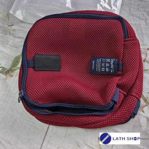 Túi Lưới Đựng Đồ Du Lịch LocknLock Travel Zone Size S 22x19x9cm 2 Ngăn Màu Đỏ Mận - Phụ Kiện Du Lịch Tiện Dụng, Sang Trọng