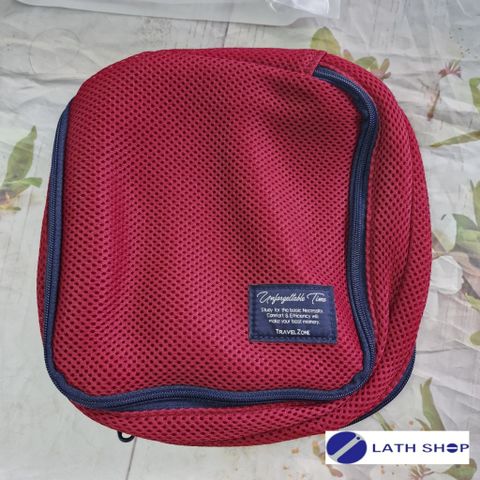 Túi Lưới Đựng Đồ Du Lịch LocknLock Travel Zone Size S 22x19x9cm 2 Ngăn Màu Đỏ Mận - Phụ Kiện Du Lịch Tiện Dụng, Sang Trọng