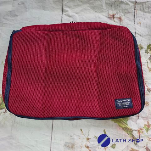 Túi Lưới Đựng Đồ Du Lịch Lock&Lock Travel Zone Size L 30x40cm 2 Ngăn Màu Đỏ Sang Trọng, Nhẹ và Tiện Dụng