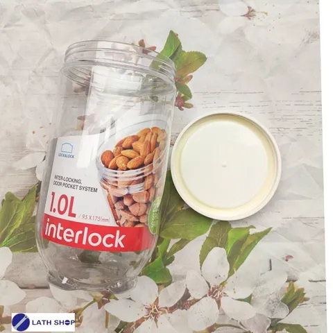 Hộp Đựng Thực Phẩm Interlock LocknLock 1L INL302 - Giải Pháp Bảo Quản Đồ Khô Hoàn Hảo, Chất Liệu PET An Toàn