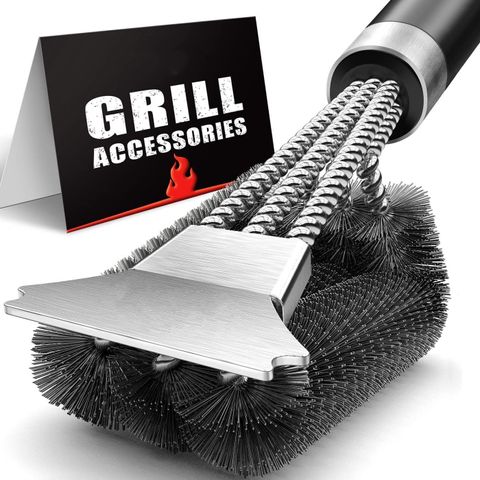 Bàn Chải Làm Sạch Lò Nướng BBQ - Công Cụ Vệ Sinh Tiện Lợi, Chất Liệu Thép Chống Gỉ, Đa Chức Năng Cho Bữa Tiệc Nướng Hoàn Hảo