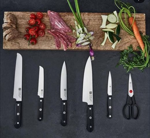 Bộ Dao Zwilling Gourmet 7 Món - Dao Nhà Bếp Chất Lượng, Lưỡi Cứng Bằng Thép Không Gỉ, Sản Xuất Tại Đức