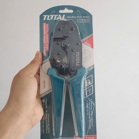 1.5-6mm2 Kìm bấm cos đầu dây không cách điện AWG16-10 Total THCPL1506