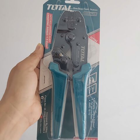 1.5-6mm2 Kìm bấm cos đầu dây không cách điện AWG16-10 Total THCPL1506