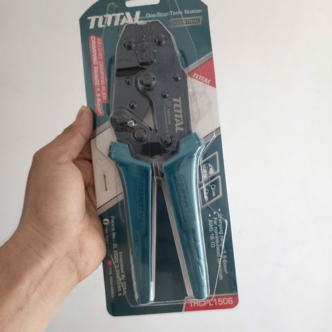 1.5-6mm2 Kìm bấm cos đầu dây không cách điện AWG16-10 Total THCPL1506