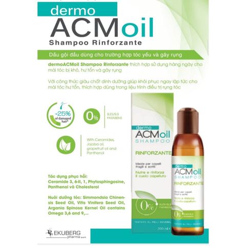 Dầu Gội Tái Tạo ACM Rinforzante - Giúp Phục Hồi Tóc Yếu, Giảm Rụng, Dưỡng Ẩm, 200ml - Sản Phẩm Dược Mỹ Phẩm Nam Nữ Ấn Tượng