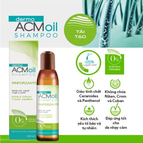 Dầu Gội Tái Tạo ACM Rinforzante - Giúp Phục Hồi Tóc Yếu, Giảm Rụng, Dưỡng Ẩm, 200ml - Sản Phẩm Dược Mỹ Phẩm Nam Nữ Ấn Tượng