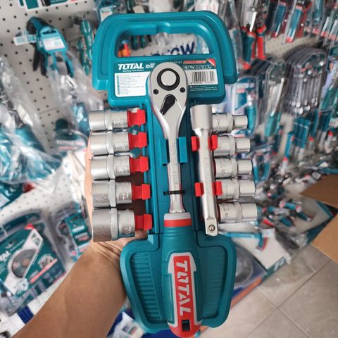 Bộ Tuýp 12 Chi Tiết 1/2 Inch Total THT141121 - Phụ Kiện Sửa Chữa Ô Tô Cỡ 10-24mm Chính Hãng, Bền Bỉ