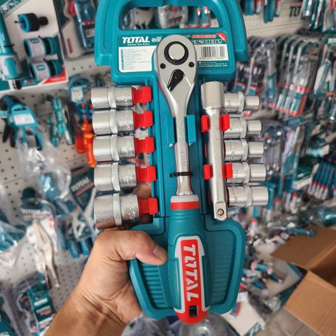 Bộ Tuýp 12 Chi Tiết 1/2 Inch Total THT141121 - Phụ Kiện Sửa Chữa Ô Tô Cỡ 10-24mm Chính Hãng, Bền Bỉ