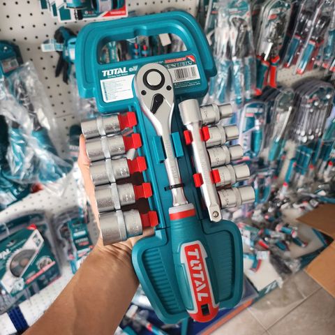 Bộ Tuýp 12 Chi Tiết 1/2 Inch Total THT141121 - Phụ Kiện Sửa Chữa Ô Tô Cỡ 10-24mm Chính Hãng, Bền Bỉ