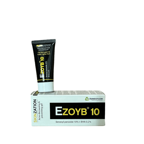 Gel Trị Mụn EZOYB 5/10 - Giúp Giảm Mụn Trứng Cá và Ngăn Ngừa Hình Thành, 10g Benzoyl Peroxide, BHA 0.2%