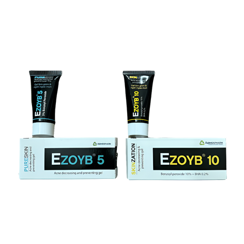 Gel Trị Mụn EZOYB 5/10 - Giúp Giảm Mụn Trứng Cá và Ngăn Ngừa Hình Thành, 10g Benzoyl Peroxide, BHA 0.2%