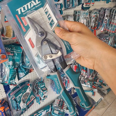 Kéo Cắt Tôn Mũi Cong Phải 10 Inch Total THT523106 - Thép Cứng, Sắc Bén, Tay Cầm Chống Trượt, Dụng Cụ Cầm Tay Chất Lượng Cao