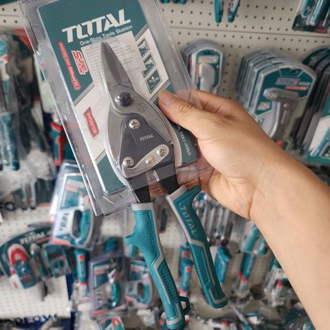 Kéo Cắt Tôn Mũi Thẳng 10 Inch Total THT522106 - Lưỡi Thép Không Gỉ Sắc Nhọn, Cắt Nhanh Kim Loại Chính Xác, Tay Cầm êm Ái