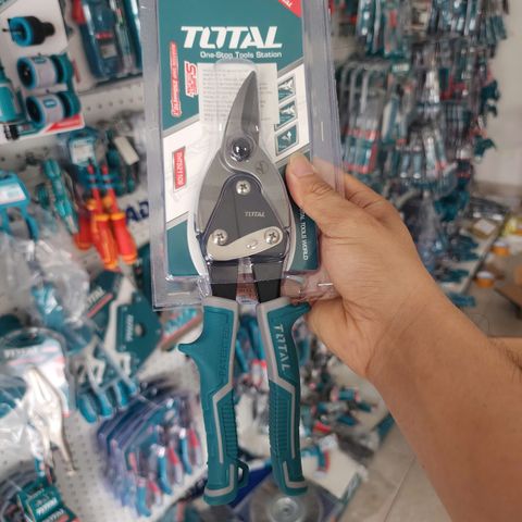 Kéo Cắt Tôn Mũi Cong Trái 10 Inch Total THT521106 - Dụng Cụ Cầm Tay Thép Hợp Kim Siêu Cứng, Thiết Kế Ergonomic Thoải Mái