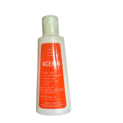 Sữa Rửa Mặt Dịu Nhẹ ACERIN 155ML - Cho Mọi Loại Da, An Toàn Cho Trẻ Sơ Sinh - Cleansing Foam Dinh Dưỡng, Ngừa Mụn, Giữ Ẩm Da