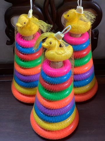Đồ Chơi Xếp Hình Tháp Vòng Nhựa Cao 30cm - Đồ Chơi Giáo Dục Phát Triển Kỹ Năng Trẻ Em Từ 1 Tuổi