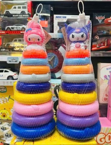 Đồ Chơi Xếp Hình Tháp Vòng Nhựa Cao 30cm - Đồ Chơi Giáo Dục Phát Triển Kỹ Năng Trẻ Em Từ 1 Tuổi