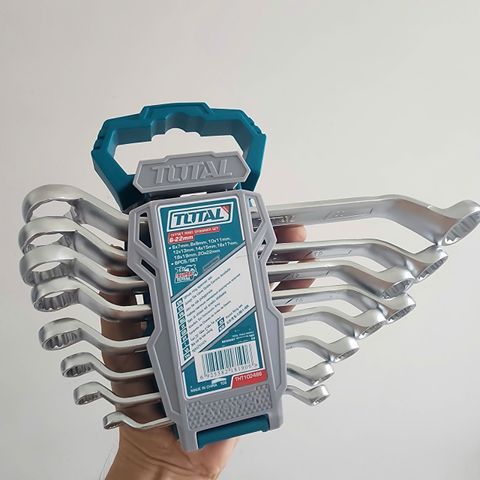 Bộ Cờ Lê 2 Đầu Vòng Total THT102486 - 8 Chi Tiết Kích Thước 6-22mm, Thép CR-V Cao Cấp, Chịu Lực Tốt, Dụng Cụ Sửa Chữa Chuyên Nghiệp